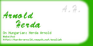 arnold herda business card